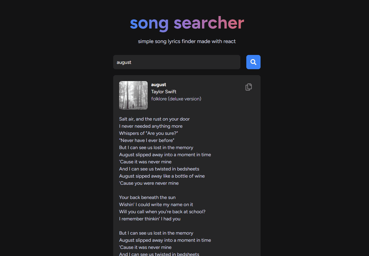 song-search project image